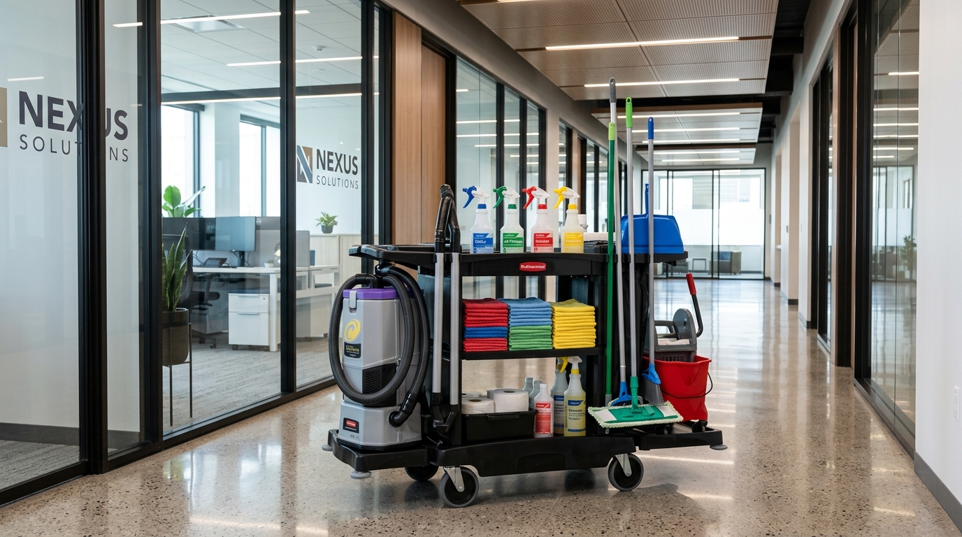 High-end commercial office space cleaned and disinfected according to ISSA standards